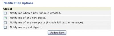 CBB Notification Options - module