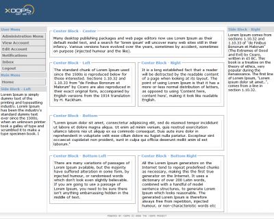 Default theme layout (XOOPS)